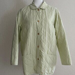 Dismero Quilted Coat S Jacket LT Yellowish Green Tencel